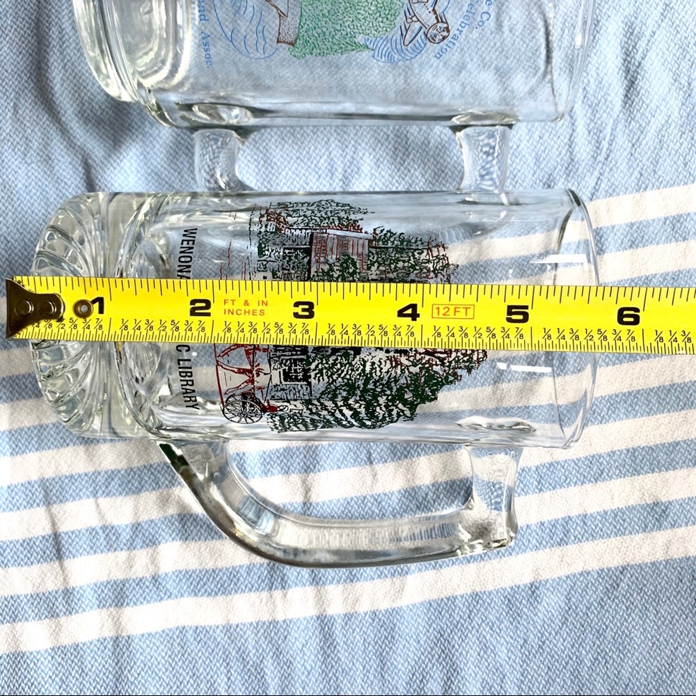 3 Vintage Glass Beer Mugs - Picture 10 of 11